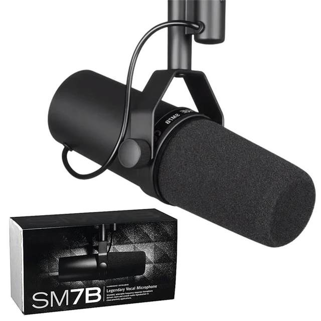 for SHURE SM7B Professional Microphone Wired Cardioid Dynamic Studio  Selectable Frequency Response Mic for Live Vocals Recording - AliExpress