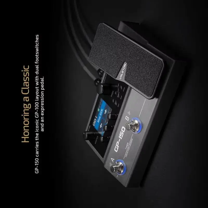 Valeton GP-150 멀티 이펙트 기타 프로세서 (IR 및 NAM 지원, 익스프레션 페달, 일렉 기타용 USB 오디오 인터페이스 포함)