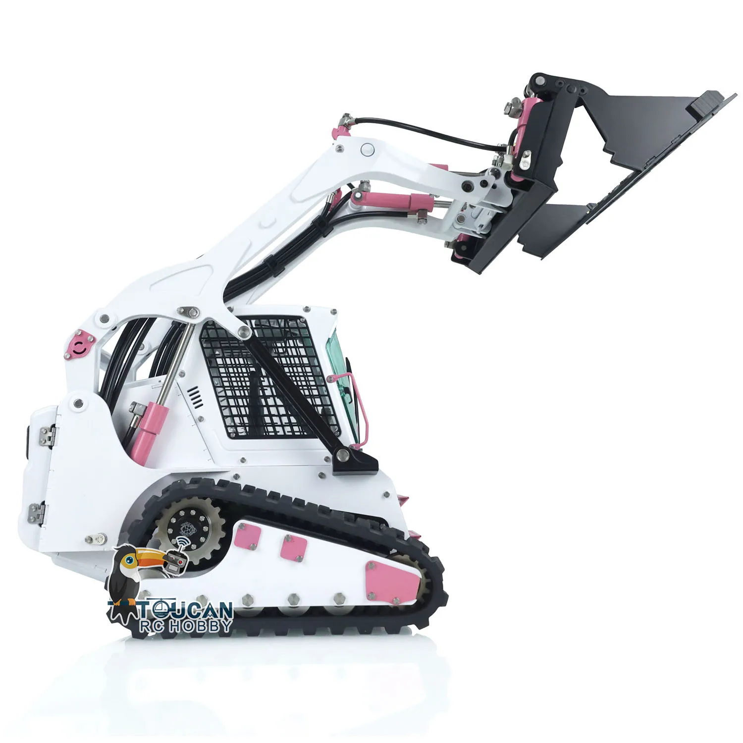 LESU 1/14 Aoue-Lt5 Tracked Skid-Steer Hydraulic RC Loader RTR Painted Rotating Led Light Toys for Boys Thzh1224-Smt3 5