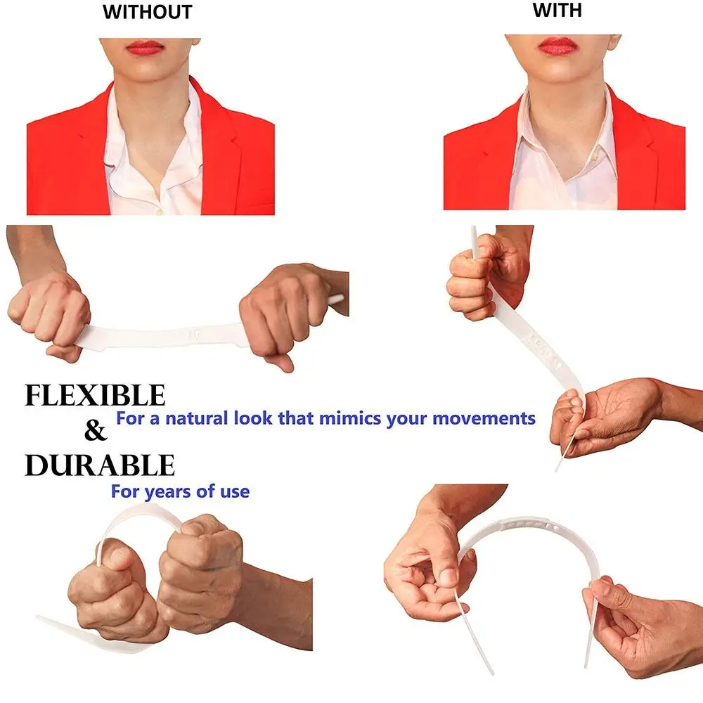 Verstellbarer Hemdkragen stütze Shaper neuer Kragen bleibt Kragen bleibt Bündel Kit Kleidung Zubehör Slick Shirt Stand Kragen Werkzeug – Detail 14