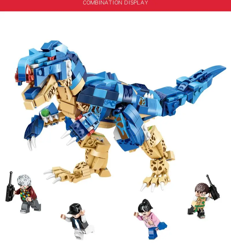 

Compatible With Building Blocks Tyrannosaurus Rex Dinosaur World Series 4 And 1 Children's Educational Toy Gifts