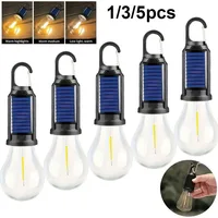 1/3/5 ampoules solaires LED lumières de Camping avec 3 Modes lumières de tente suspendues en plein air adaptées au Camping randonnée et à la pêche 1