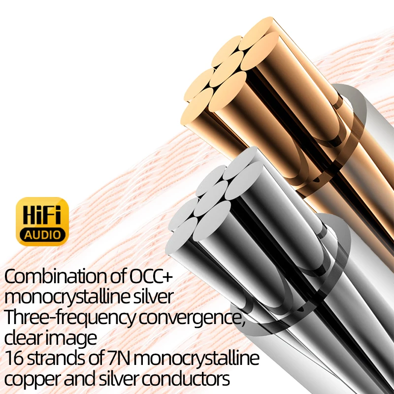 ATAUDIO 하이파이 RCA 케이블 7N OCC 혼합 단결정 은 2RCA to 2RCA 하이엔드 오디오 케이블 앰프 DAP용 남성-남성