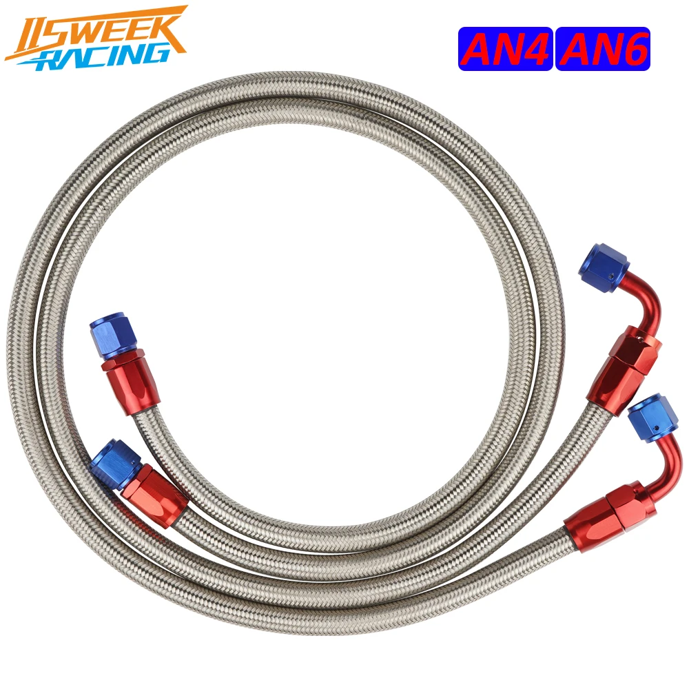 Kit de manguera de línea de combustible Universal AN4/6 CPE, 2 piezas Kit de manguera de línea de combustible Universal AN4/6 CPE, 2 piezas