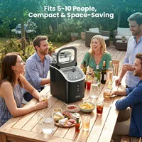 Machine à glaçons portable LOEFME 1,5 L, 15 kg/jour, 16 glaçons avec pelle, machine à glaçons de comptoir pour la maison, la cuisine, le bar, les fêtes, le camping-car 4