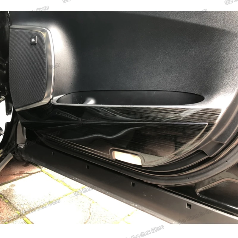 Stainless Steel Car Door Antikick Panel Protector For Toyota Alphard