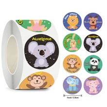 

500Pcs Cute Animals Kids Reward Stickers for Kids Classic Toy Decoration School Teacher Supplies Encouragement Stickers New 2022