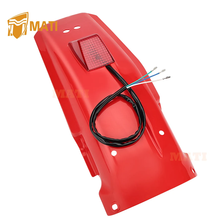 MATI Red Rear Fender & Taillight for Honda XR250R XR600R