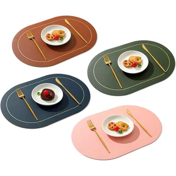 Washable Leather Table Placemats 1