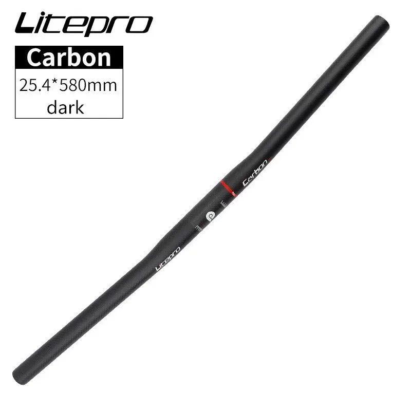 Folding bicycle carbon fiber handlebar 25.4x580mm for brompton carbon handle ultra-light folding Horizontal handlebar for dahon