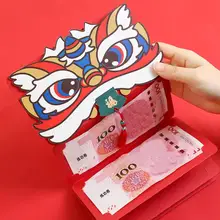 

2022 New Year Red Envelopes Spring Festival Cartoon Pockets Chinese Tiger Year Money Storage Bag Home Wedding Decor Accessories