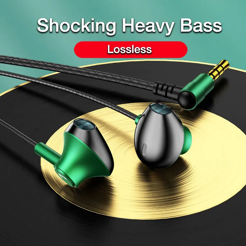 EARDECO TS6800 Hifi Wired Headphones Bass 3.5mm With Mic Wired Earphone Headphone Wire Headsets Earbuds Sports Stereo Noise Reduction