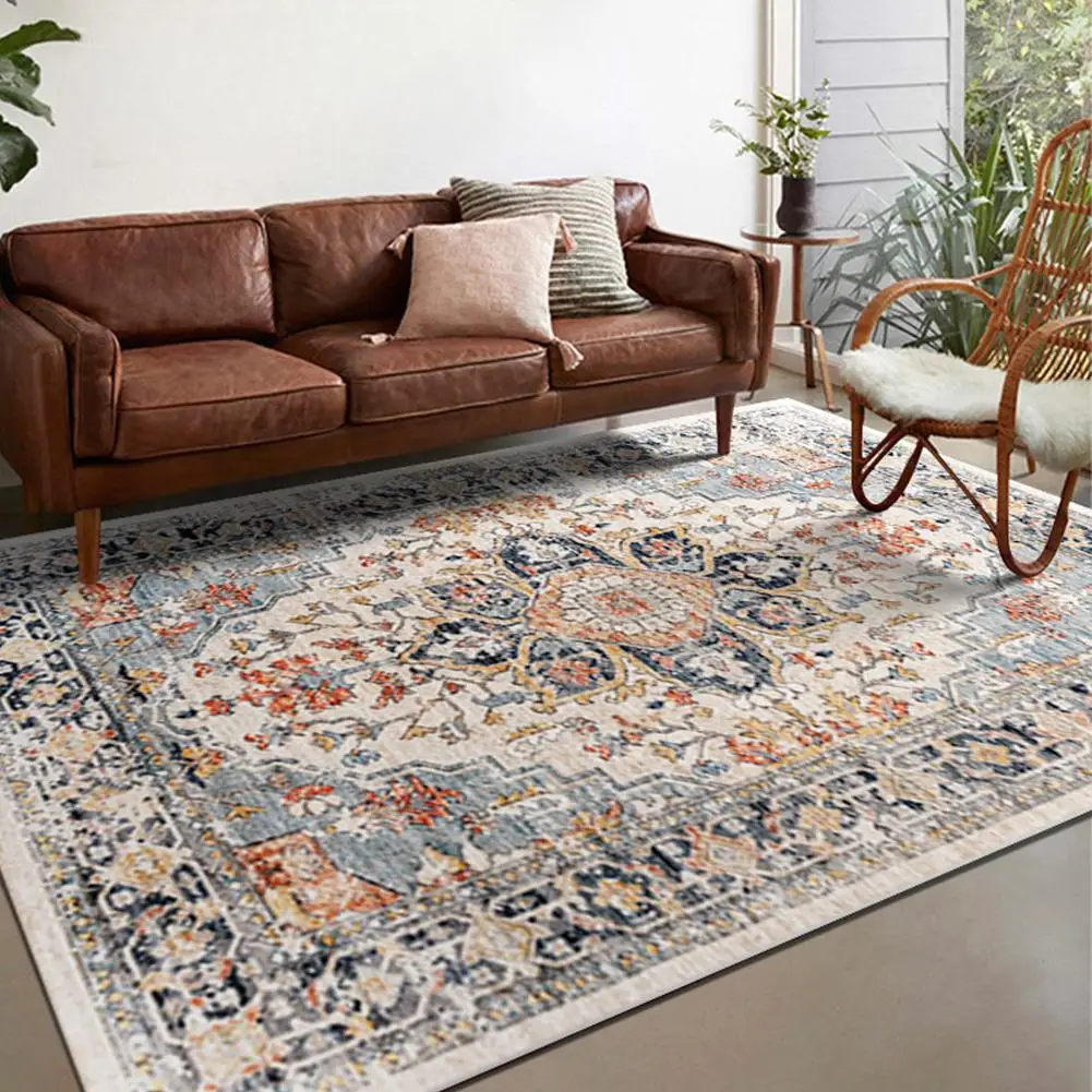 

Моющиеся коврики в богемном стиле, нескользящий устойчивый к пятнам напольный ковер для гостиной, прихожей, столовой