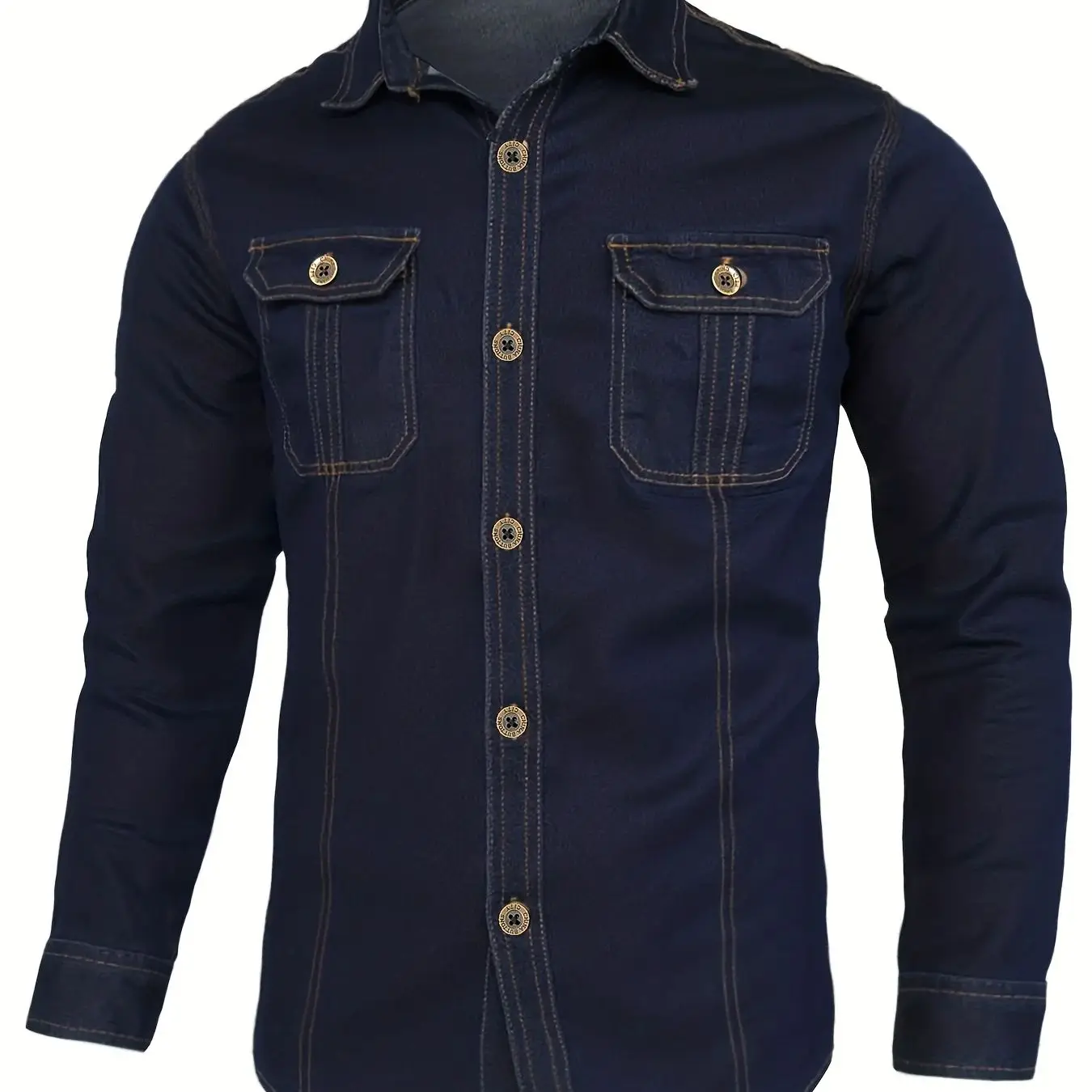 men denim shirt long sleeve casual outfit