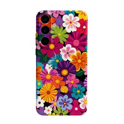 Colorful Vintage Flower Pattern Hard Shell Phone Case - Galaxy A21s (JSS167)