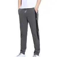 Pencil Pants Popular Contrast Color Stretchy Pants Bottoms Men Trousers  Lace-up Draping Sweatpants for Sports 2