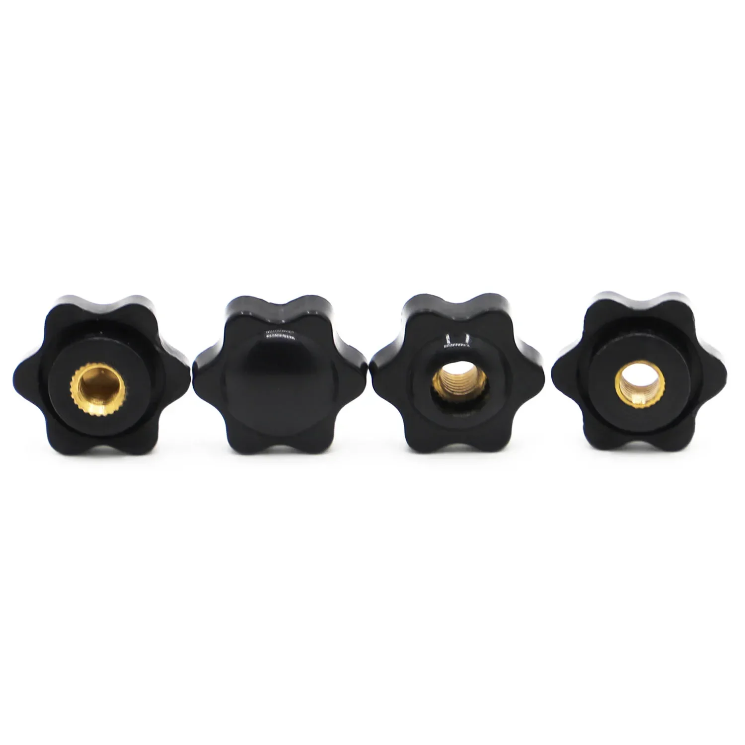 Bakelite hand tighten nuts, M4 M5 M6 M8 M10 black plum, handle thread star, mechanical thumb nuts clamping knob