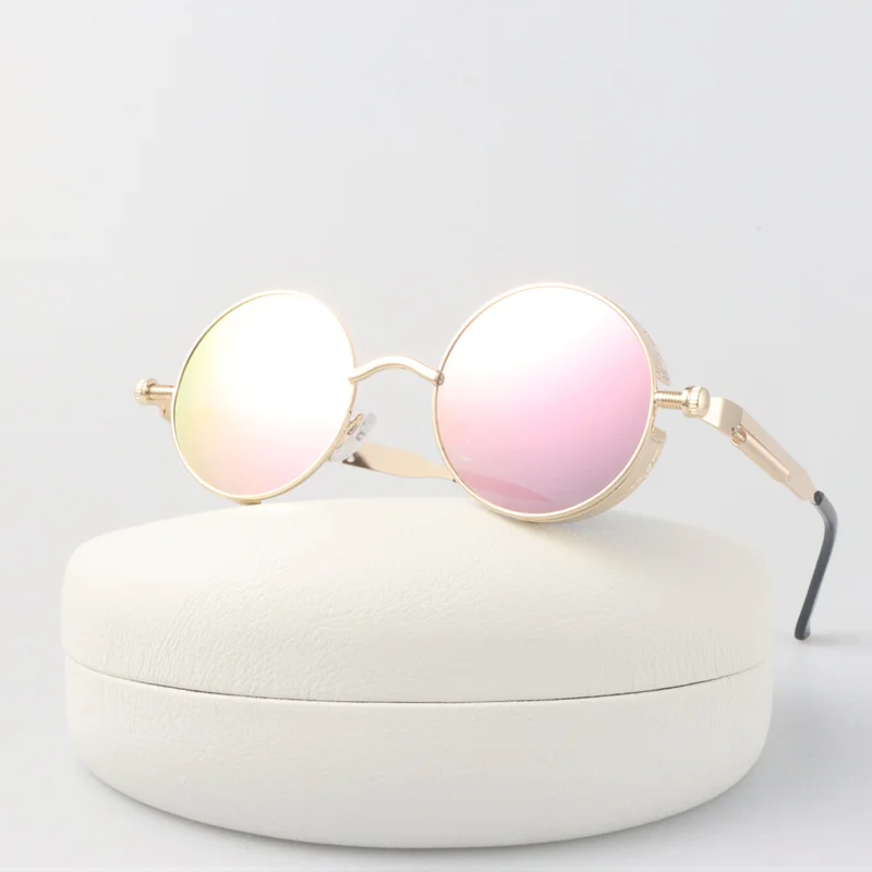 Gravity Shades Circular Gold (50mm) Frame Black Lens Sunglasses