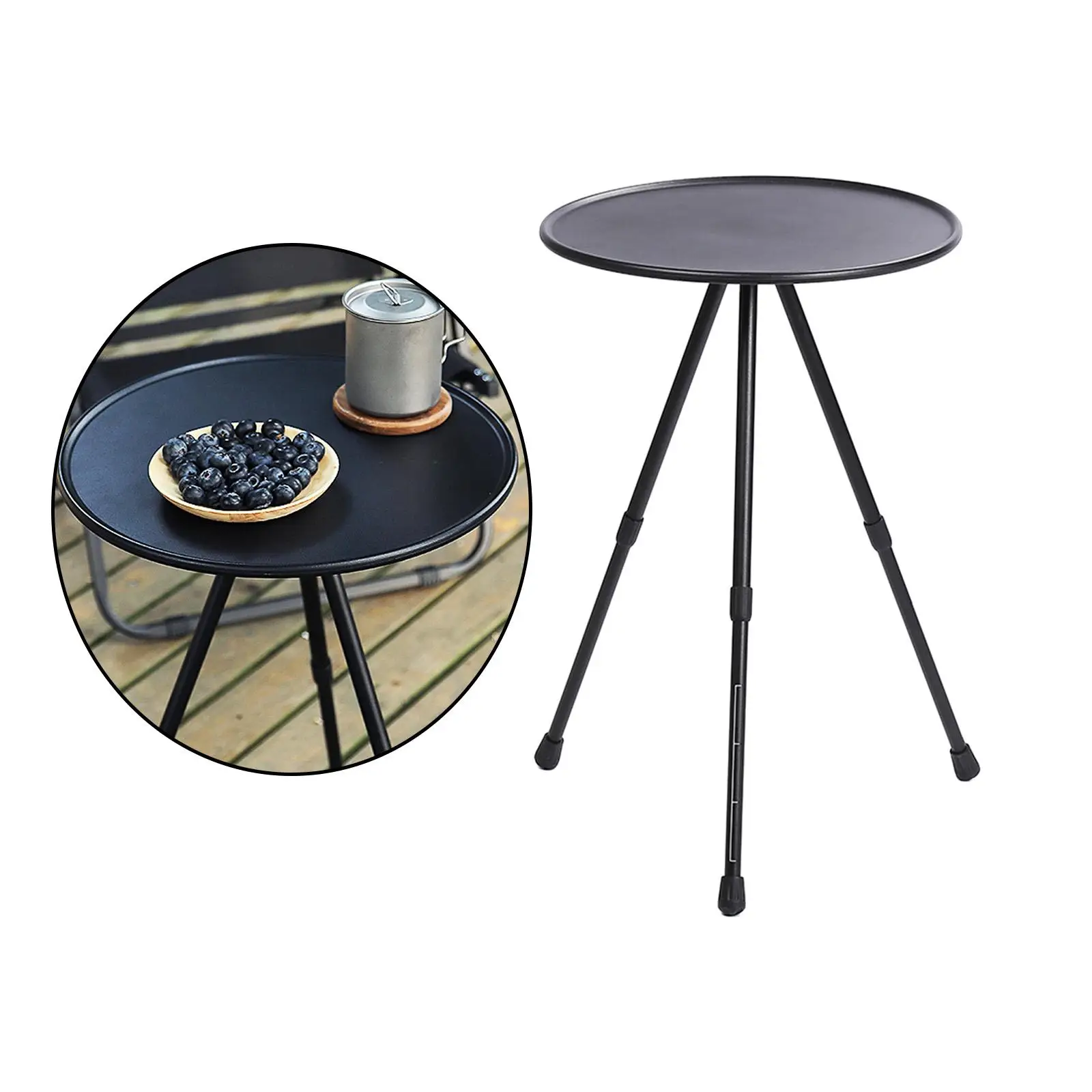 Foldable Camping Table Retractable Portable Outdoor Camping Three-Legged Dining Table for Beach Barbecue Camping Outdoor Picnic