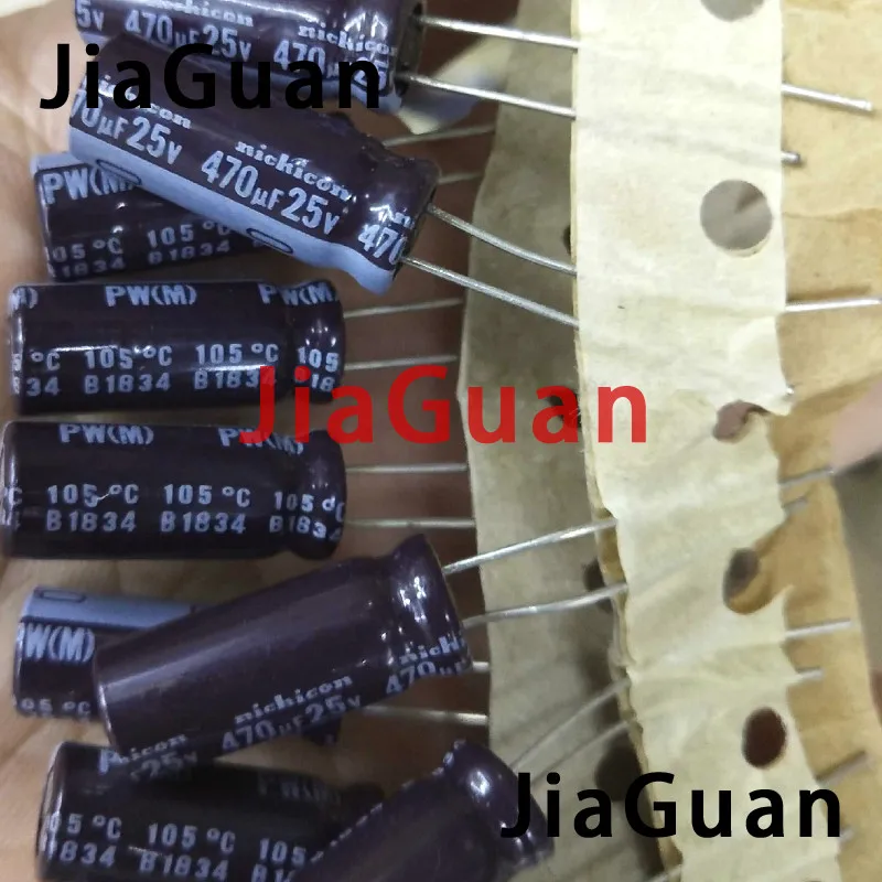 

20 шт., новый Электролитический конденсатор NICHICON PW 470UF 25V 8x20mm, высокочастотный длительный срок службы 470 мкФ/25V