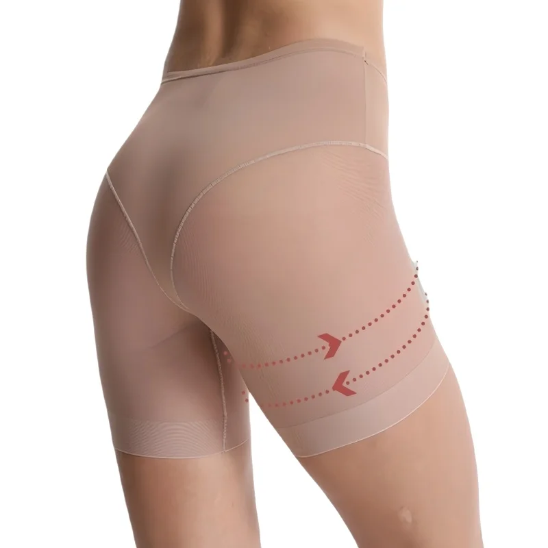Shorts de sécurité taille haute pour femmes, effet ventre plat, en maille transparente, amincissants, doux comme du beurre, S-3XL 1 Shorts de sécurité taille haute pour femmes, effet ventre plat, en maille transparente, amincissants, doux comme du beurre, S-3XL 1