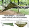 Camping Hammock with Net and Rain Fly Rhombus Waterproof Tarp Tent Shade Outdoor  Hammock Portable Hammock with Mosquito Net 3