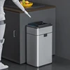 Stainless Steel Smart Trash Bin Large Capacity Induction Garbage Bucket Waste Bins Dustbin for Kitchen Wastebasket Smart Home 4