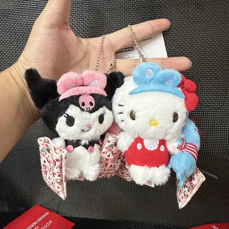 

Sanrio плюшевые куклы, куклы, кулон Kuromi, детский мультяшный кавайный Коричный цвет, мой Фотосумка, аксессуары, Аниме подарок для девочки