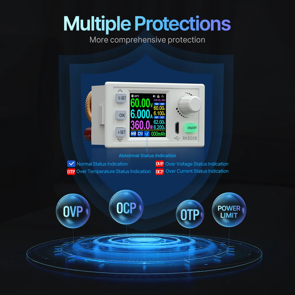 直流安定化電源 60V 6A 降圧電圧ベンチ電源(RK6006-C) 直流安定化電源 60V 6A 降圧電圧ベンチ電源(RK6006-C) 直流安定化電源