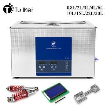 Tullker 0.8L 6L 10L 30L 38L Digital Ultrasonic Cleaner Bath Injector DPF Jewelry Metal Carburetor Ultrasound Cleaner Degreasing 1