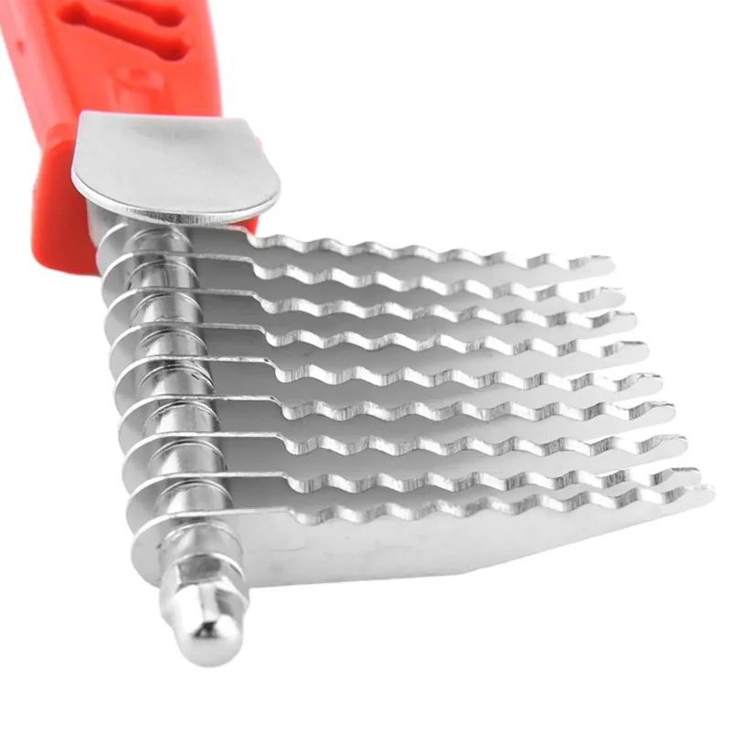 Pente de aço inoxidável para cães e gatos, ideal para desembaraçar e remover nós nos pelos._voghion.com