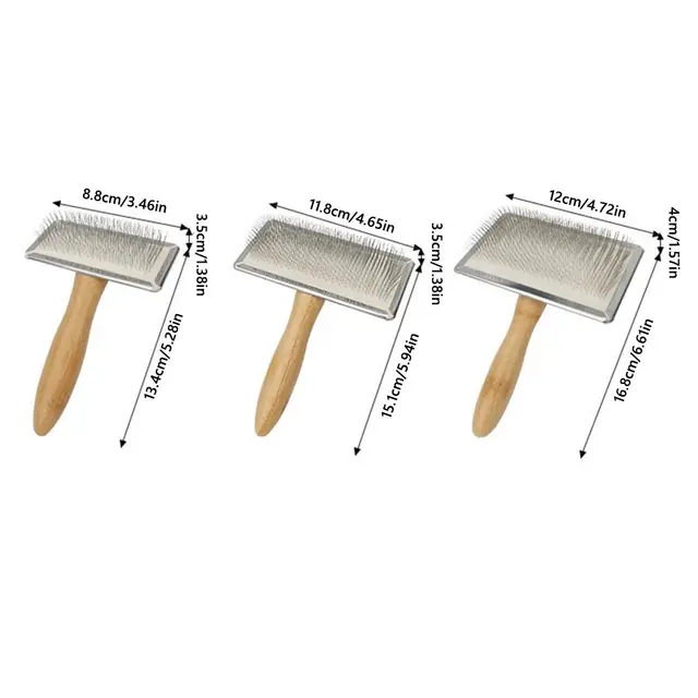 Metal Pet Hair Remover Comb Pet Massage Durable Dog Brush Ergonomic Handle Slicker Brush for Cats Hair Knot Opening 6