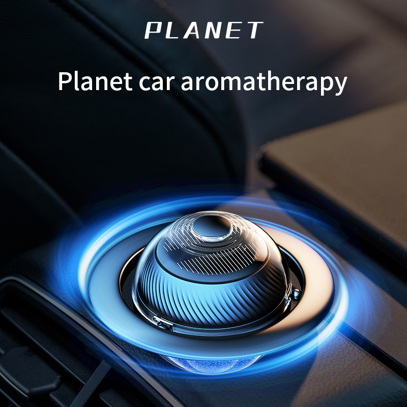 Creative Car Air Freshener Solar Automatic Rotating Round Flying Saucer Aroma Diffuser Auto Accessories Auto Interior Ornaments