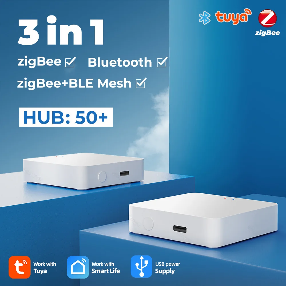 Tuya Smart Home ZigBee 3.0 Multi-Mode Gateway Hub Bluetooth Mesh WiFi Wireless Bridge Smart Life telecomando per Alexa Google