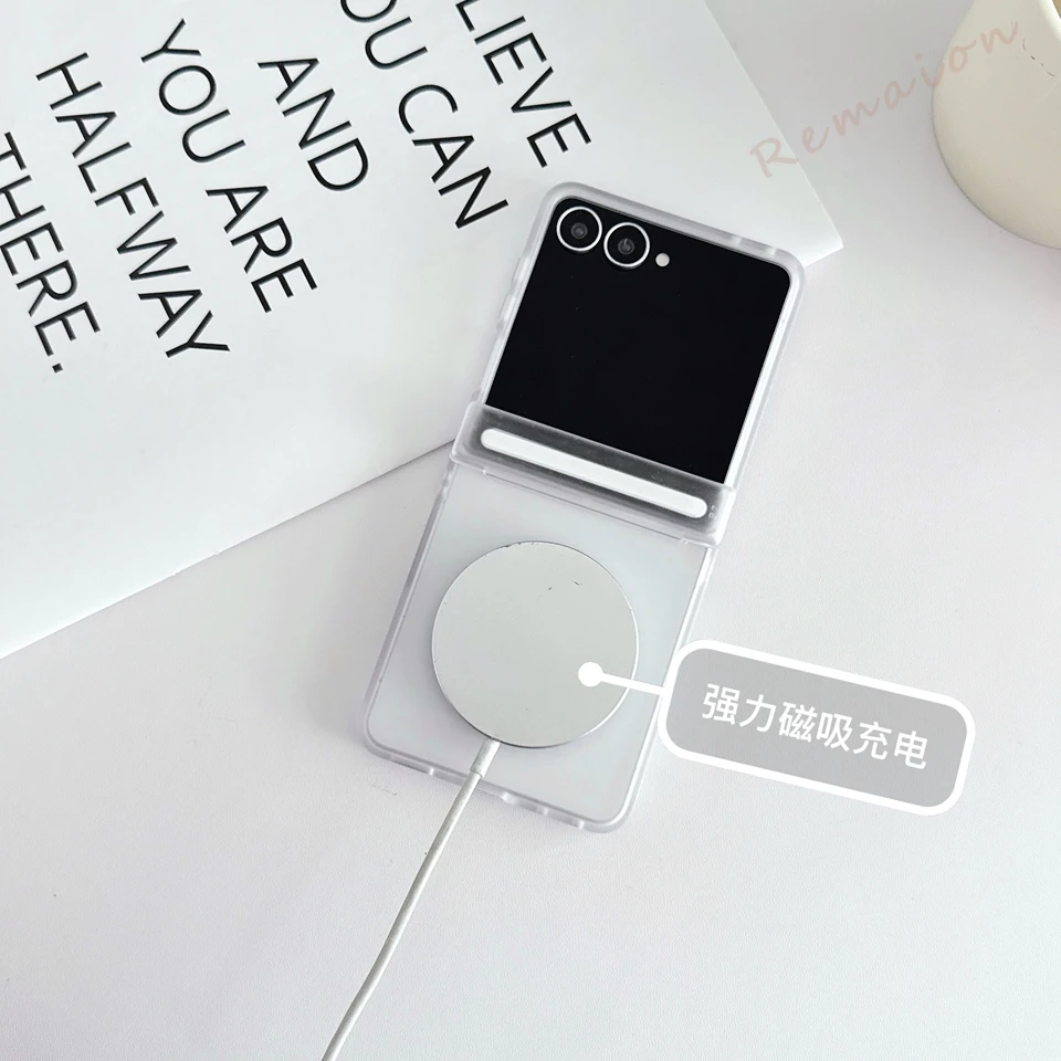 Transparent Magnetic Matte Shockproof Phone Case with Magsafe Compatibility