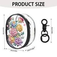 1PC 5D DIY Adult Diamond Painting Mini Bag, Colorful Rose Bundle, Special Shape Artificial Diamond Partial Mosaic Art Crafts 2