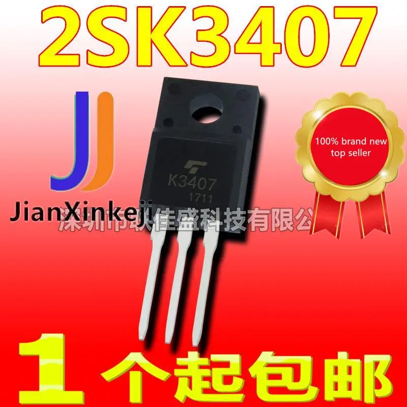 

10 шт., 100% оригинальная новая фотовспышка, 2SK3407 K3407 10A 450V, фотовспышка
