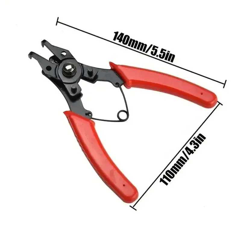 4-In-1 Circlip Pliers Set Snap Ring Pliers Multi-function Crimp Removable Plier Head Antirust Anti Corrosion Hand Tools circlip pliers