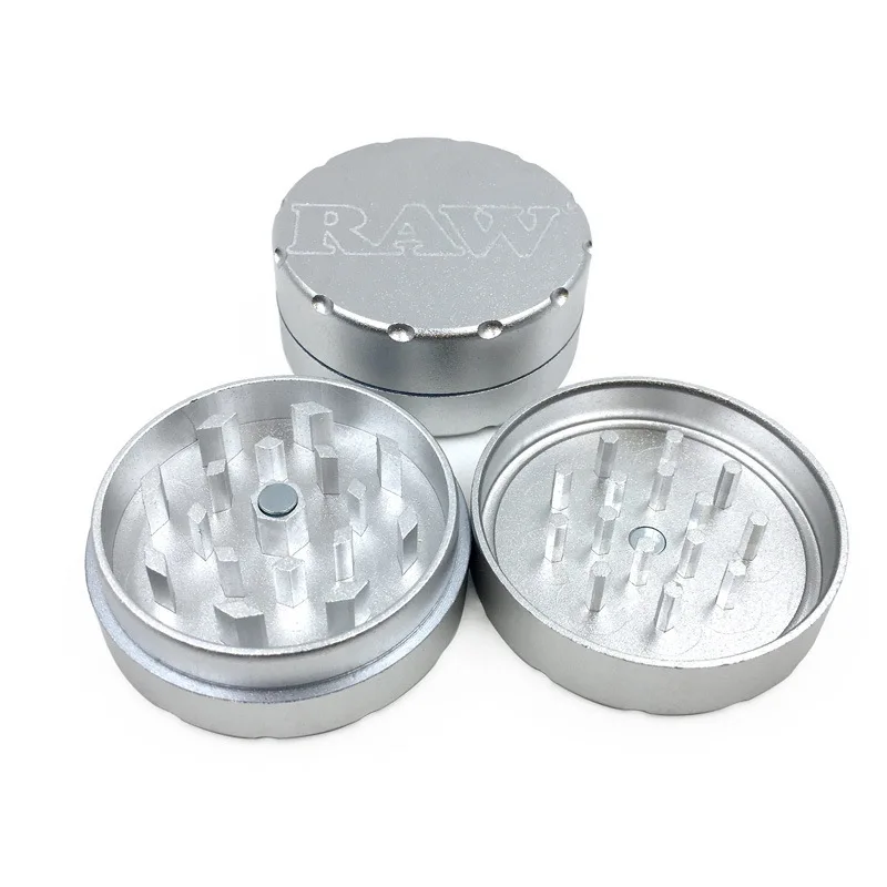 52MM Aluminum Alloy Herb Grinder Cigarette Mill 2 Layer Missing angle smoke Tobacco Grinder Smoking Accessories 3