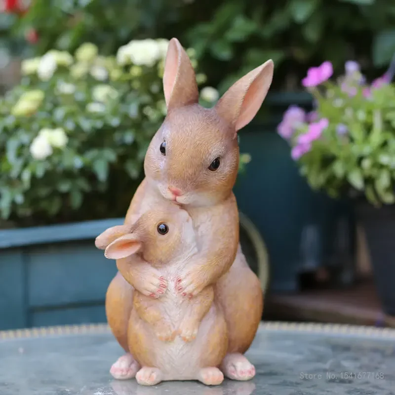 Creative Cute Animal Rabbit Decoration, Office Bookcase, Cartoon Resin Decorations, Rabbit Sculpture Ornaments, 1Pc