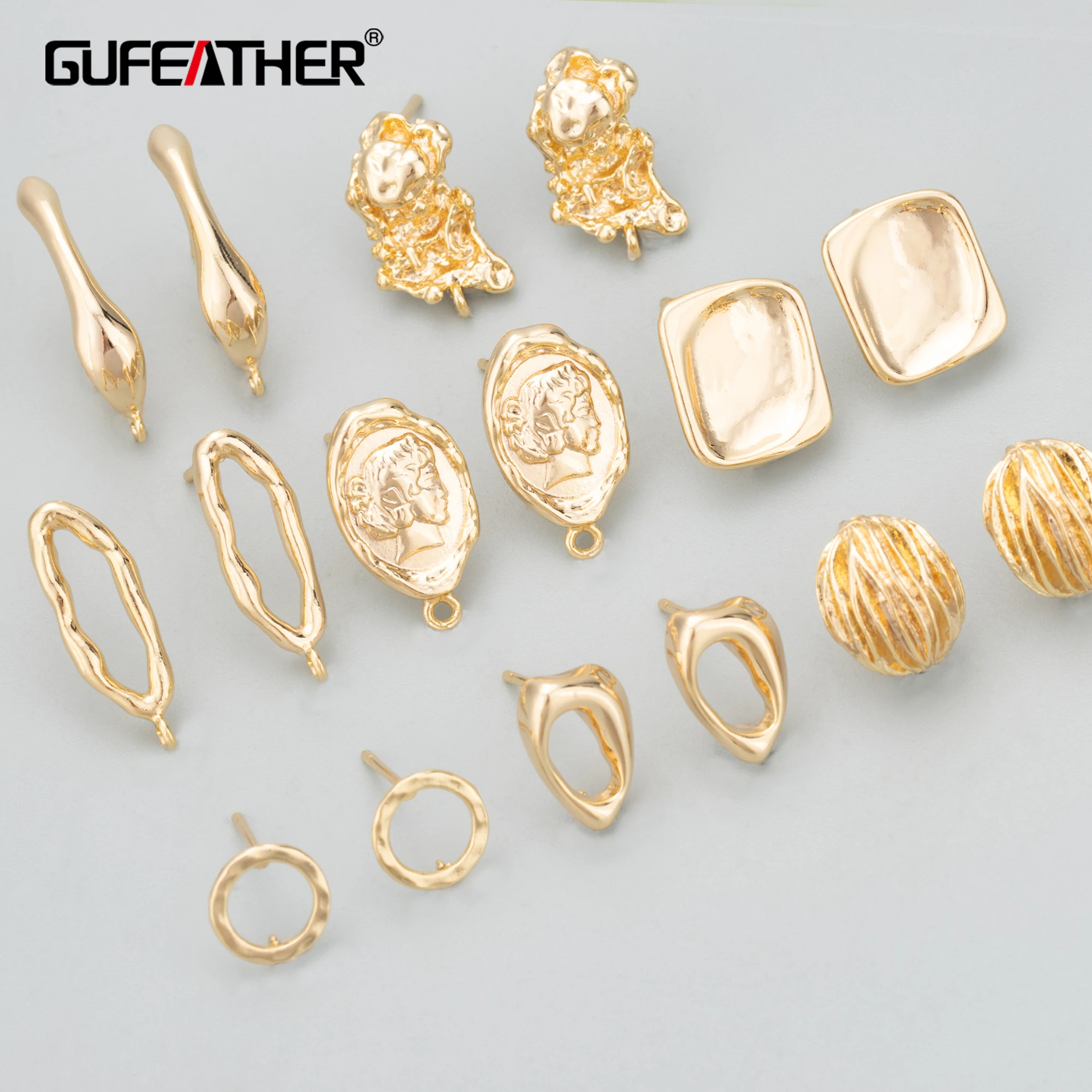 GUFEATHER MD59,jewelry accessories,nickel free,18k gold