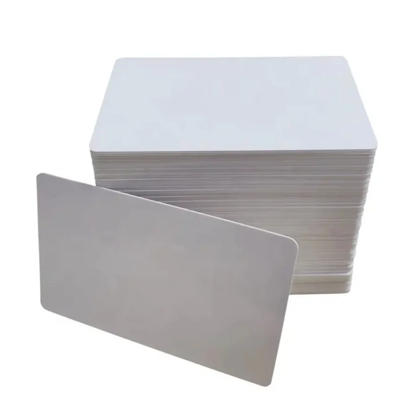 

100pcs a lot High Quality Printable CR80 Sublimation Plastic White Id Business Blank PVC Card