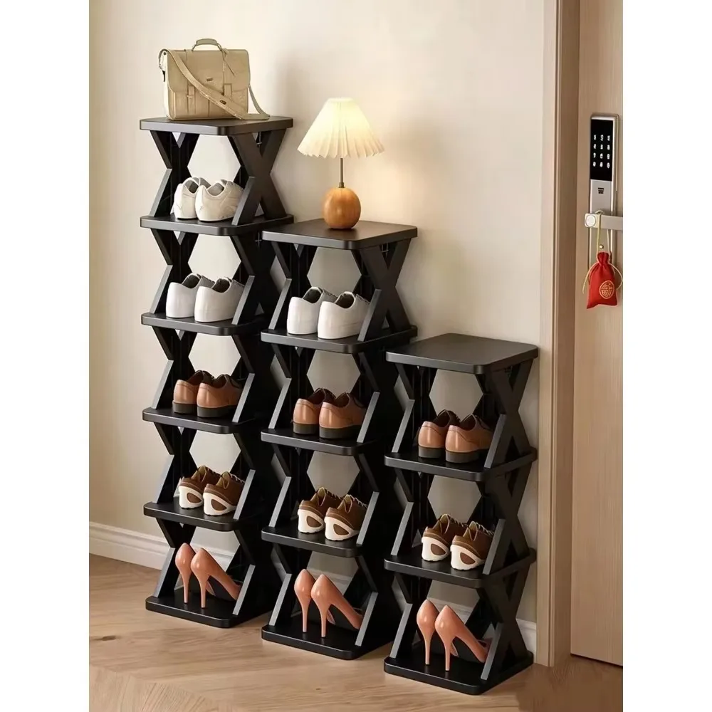 Newly Upgraded Tier Narrow Shoe Rack Small Vertical Space Saving Freestanding Shoe Rack