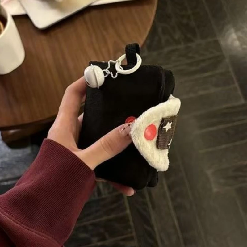 Cute Rice Ball Card Holder Coin Purse Money Card Integrated Canvas Portable Small Bag Storage Bag ID Bag Wallet Purses for Women