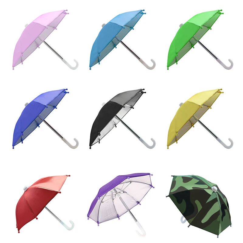 1Pcs New Hot Motorcycle Phone Holder Mini Sunshade Umbrella Bicycle Decoration Accessories Polyester Mobile Automatic Umbrella