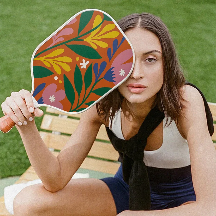 Thermoformed T700 Raw Carbon Fiber Pickleball Paddle Spin Textured Surface With Foam Edge Ergonomic Grip