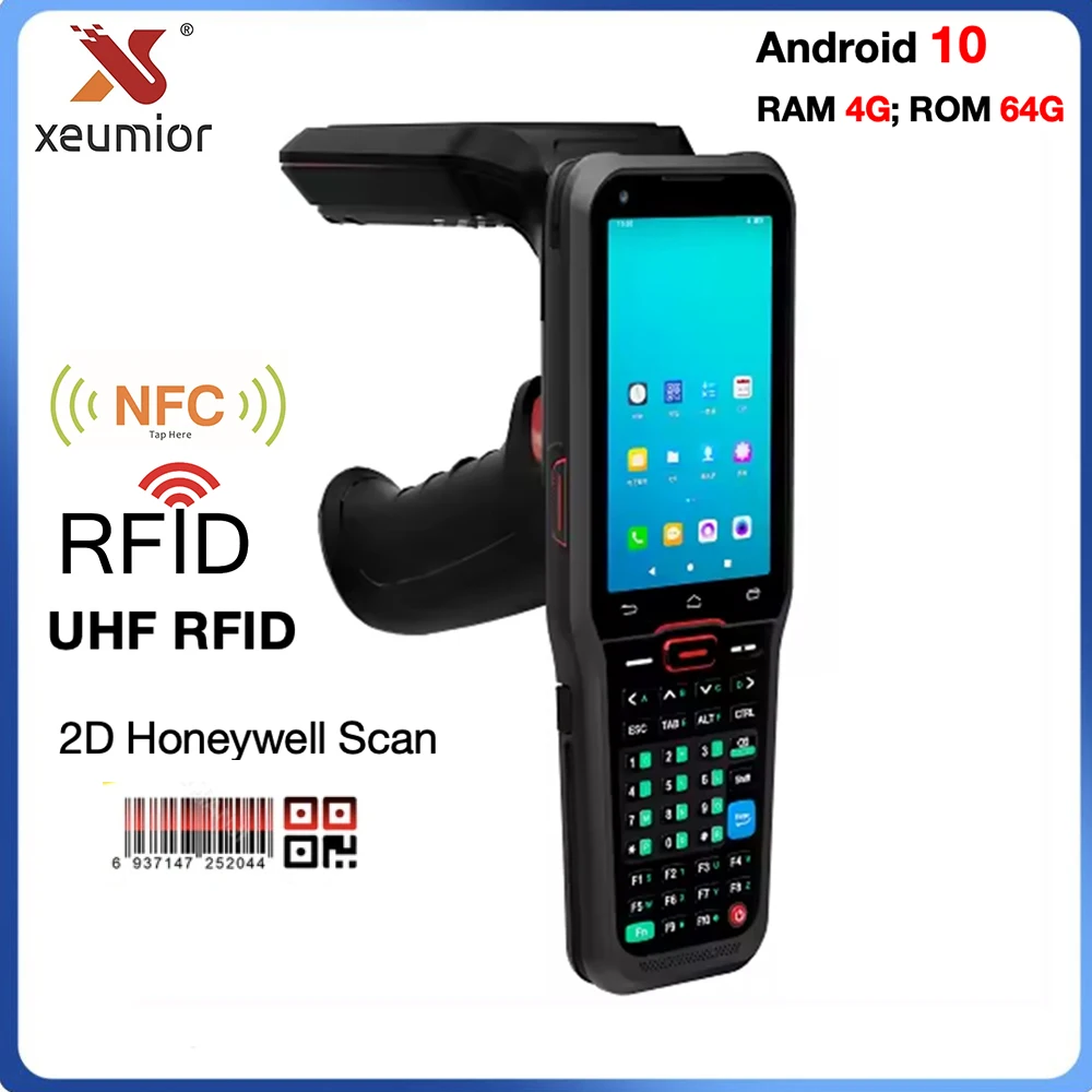 

Rugged Handheld PDA Data Collector with Pistol Grip Android Terminal with UHF RFID NFC 4G WIFI 2D Honeywell 5703 Barcode Reader