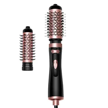 Spazzola per asciugacapelli Set di spazzole rotanti rotonde 3 in 1 per aria calda 2 Spazzole arricciacapelli rotanti automatiche staccabili Styler ad aria calda 1