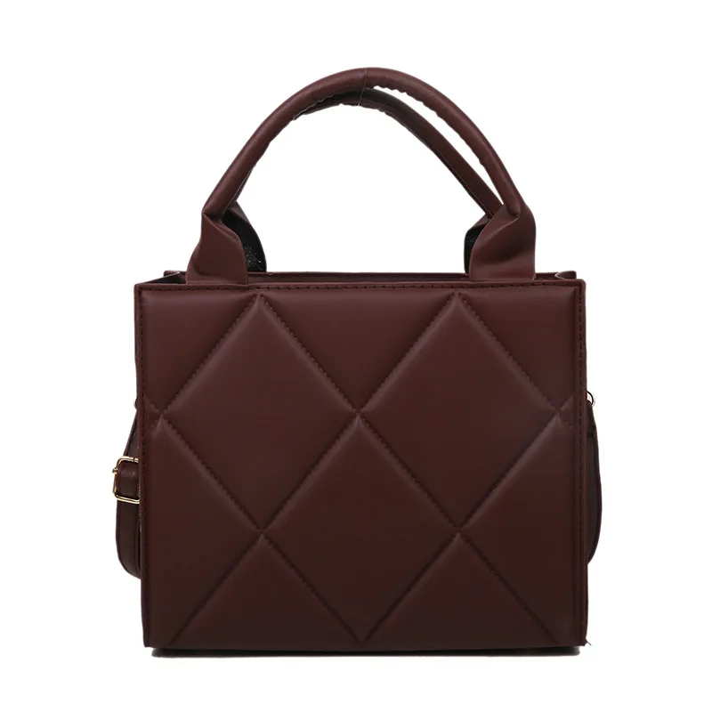 Diamond Lattice Candy Color Shoulder Bags for Women Small Square Solid Color Messenger Bag Simple Ladies Handbag