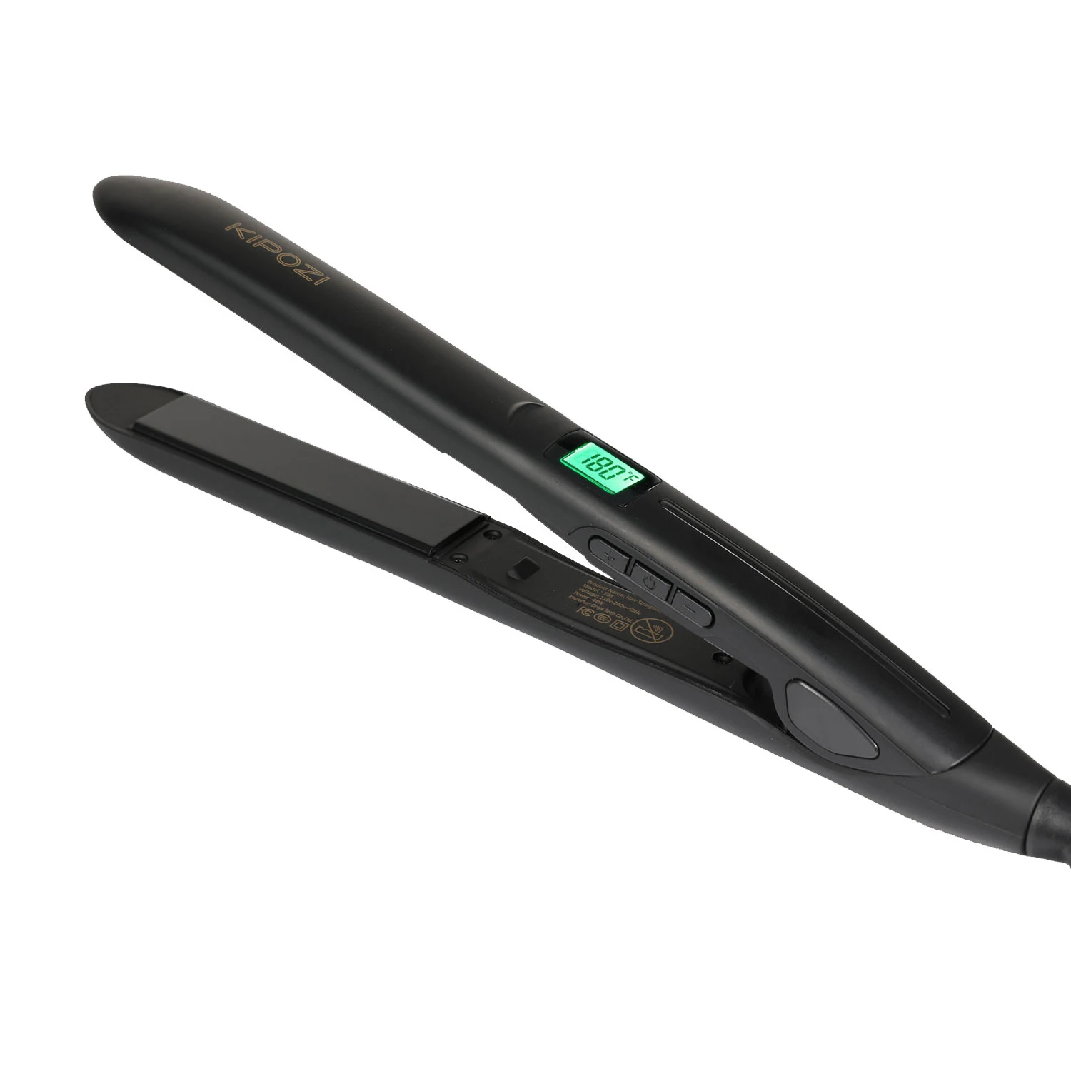 Hair Straightener Titanium Flat Iron With Digital LCD Display Dual Voltage Instant Heating